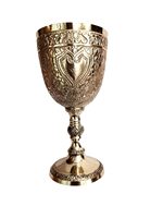 Gobelet en laiton verre Royaal Design tasse à vin décor médiéval verre gravé gobelet à vin du roi Arthur cadeaux laiton fait à la main