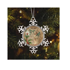 Ornements de Noël de style luxe Ornements d'arbre de Noël en métal d'aluminium à impression UV Ornements suspendus vierges double face - Product Image 2
