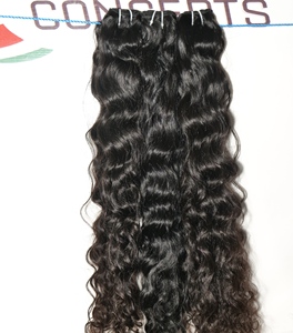 Vente en gros 100% extensions de cheveux humains vierges non traités à cuticules alignées cheveux humains ondulés vendeur temple indien - Product Image 5