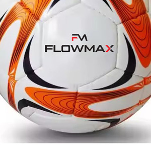 Flowmax Adult Size 5 Soccer Ball PU <b>Leather</b> with <b>Football</b> Material Hard Wearing and Machine Sewn for Indoor Outdoor Sports - Product Image 5