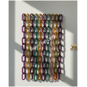 Eslabón de cadena de resina para colgar en la pared, pieza de arte decorativa para el diseño de interiores del hogar acrílico, decoración para sala de estar y dormitorio - Product Image 4