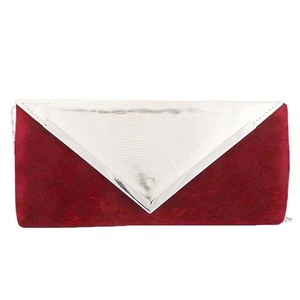 Bolso de mano de terciopelo para mujer (328) - Color granate - Product Image 2