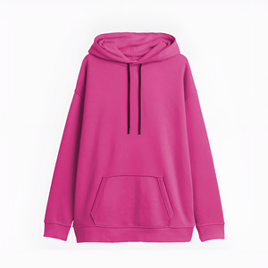 Women's Cotton Blend <b>Hoodie</b> Custom Colors and Printing Breathable Eco-Friendly with Drop Shoulder Streetwear Style Sustainable. - Product Image 2