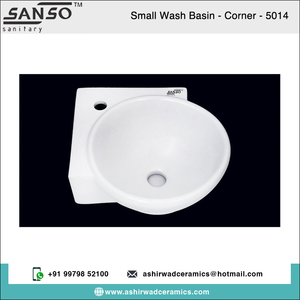 Top Notch Qualité Brillant Fini Pierre Coin Petit Lavabo Mur Accroché Évier Maison Hôtel Utilisation De Confiance Vente En Gros Salle De Bains - Product Image 2