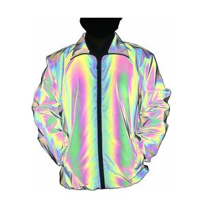 Venta al por mayor de moda de los hombres chaquetas de lona con capucha transpirable chaqueta reflectante en blanco para la temporada de primavera - Product Image 3