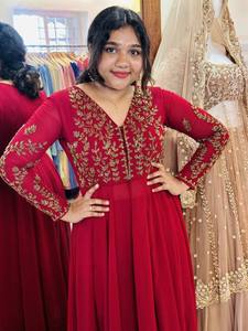 Anarkali ชุดทำงานด้วยมืองานปาร์ตี้ดีไซน์ใหม่ - Product Image 3