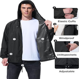 Chaqueta cortavientos de estilo vintage unisex de fábrica al por mayor, ropa de Exterior resistente para hombre con cuello levantado para invierno - Product Image 5
