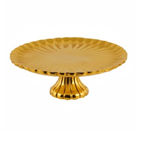 ขาตั้งเค้กเหล็กชุบทองแบบใหม่ ดีไซน์สำหรับโรงแรม จานขนมหวานโลหะสำหรับอุปกรณ์ทำขนมเค้กใหม่ - Product Image 3