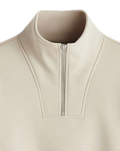 Sudadera de Forro Polar con Media Cremallera para Hombre, Cálida, Suave, Cuello Alto, Cómoda, Informal, Holgada, de Manga Larga, Estilo Pullover - Product Image 4