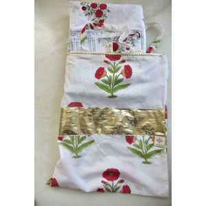 Sacs cadeaux écologiques en coton imprimé à la main avec motif Gota, de Jaipur, pour des cadeaux élégants et respectueux de l'environnement. - Product Image 2