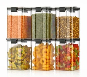 Heavy.Duty 1100ml Contenedor de bloqueo hermético Apilable a prueba de fugas Ideal para despensa de cocina y uso de oficina - Product Image 4