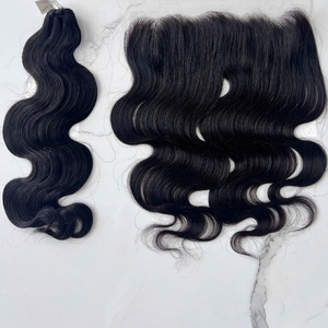 Cheveux vietnamiens vierges Body Wave 13x4 avec lace closure complète à l'avant Remy de distributeurs en gros - Product Image 1