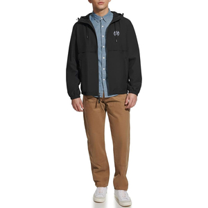 Veste coupe-vent pour hommes, vêtements de rue, veste coupe-vent grande taille en gros, col montant, veste homme streetwear - Product Image 2