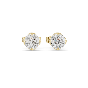 ต่างหูเพชรแล็บ 1 กะรัต คุณภาพ VVS-VS ความใส EF  ทอง 18KT, 14KT, 10KT และเงิน 925  ทองชมพู, ทองเหลือง, ทองขาว และมอสซาไนต์ - Product Image 1