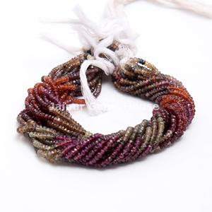 Vente chaude Meilleure Qualité 3-4mm Naturel Tdra Saphir À Facettes Rondelle Forme Perles De Pierres Précieuses pour Bracelet Fabrication De Bijoux Pierre - Product Image 1