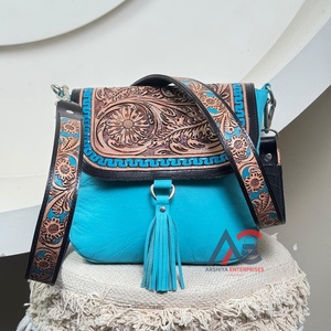 Nouveau sac femmes 2025 sacs à main en cuir repoussé à la main unique épaule à la mode femmes sac à bandoulière en cuir véritable sac à main en gros - Product Image 1