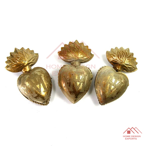 Cœur sacré en laiton massif, artisanat en métal, rangement pour bijoux, cœur en laiton - Product Image 5