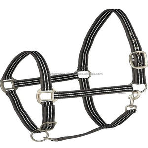 Hot Stylish Designer beaucoup de couleurs Nylon Cheval licou Personnalisé dépouillé conception Nylon licou pour cheval avec quincaillerie en nickel - Product Image 3