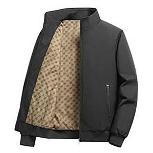 Vêtements pour hommes à l'épreuve du froid et veste à col montant épaissi en velours oem avec logo personnalisé, veste chaude simple et résistante à l'usure - Product Image 1