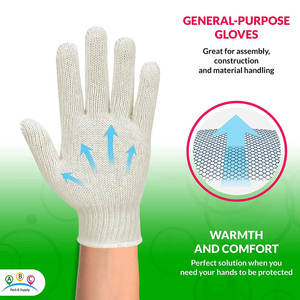 Wholesale Quality Gauge Seamless <b>Knitted</b> <b>Gloves</b> Cotton Industrial Work Ultra Lightweight Anti Heat Breathable <b>Knitted</b> <b>Gloves</b> - Product Image 4