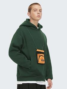Sudadera con capucha de lana de algodón de gran tamaño de primera calidad para hombres, ropa de calle personalizada, Sudadera con capucha térmica gruesa de invierno - Product Image 6