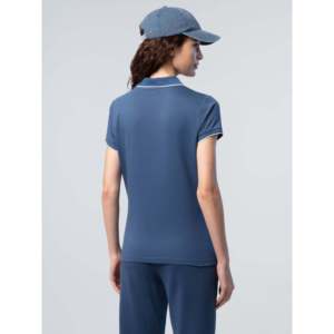 T-shirt Donna Polo North Sails Collezione AC38 in Denim Scuro Traspirante, Tessuto Oxford in Poliestere, Casual, Taglie Forti, Manica Corta - Product Image 3