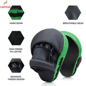 CAPCAN INTERNATIONAL High Quality Leather Boxing <b>Focus</b> <b>Pad</b> Hook Loop Closure Customizable Design for Adult Training Wholesale - Product Image 2
