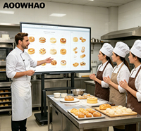 Tableau blanc interactif intelligent alimenté par l'IA, commande vocale, écran tactile 4K, panneau plat interactif pour salle de classe intelligente et bureau
