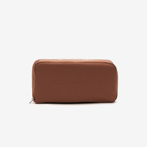 Fashionable Lightweight Nylon Cosmetic Bag Portable <b>Makeup</b> Storage Zipper Closure Large Capacity Waterproof Foldable Daily Use - Product Image 2