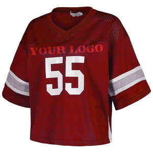 Uniforme de football américain personnalisé pour hommes T-shirt surdimensionné à manches courtes Jersey respirant Mesh Fashion Wholesale - Product Image 5