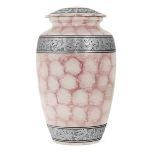 Urnes funéraires européennes/américaines pour cendres humaines, fleurs roses, blanches et argentées, 220 pouces cubes, qualité supérieure, écologiques, durables - Product Image 2