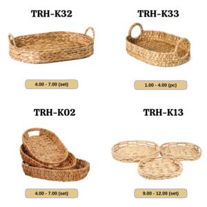 Juego de bandejas de nuevo diseño, mesa para servir algas marinas, bandeja de jacinto de agua, productos de organización para el hogar, juego de cubiertos - Product Image 2