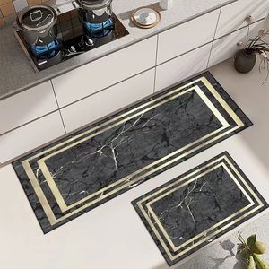 Ensemble de tapis de cuisine antidérapants modernes et personnalisés, séchage rapide, absorbant, dessus en fibre synthétique, base en caoutchouc, dessus en fibre synthétique - Product Image 3
