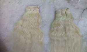 Para Genius Weft Light Bleached Blonde Premium Indian Temple Extensiones de cabello Remy Virgen sin procesar Cabello liso de alta calidad South Ind - Product Image 5