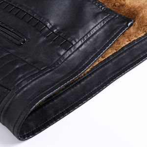 Veste en cuir Cafe Racer pour homme, coupe ample, col rabattu, logo sur le devant, imperméable, coupe-vent, haute qualité, service OEM - Product Image 6