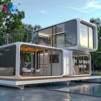 Maisonnette moderne Apple Cabin avec conteneur plat et structure en acier préfabriquée pour usage domestique, bureau ou camping