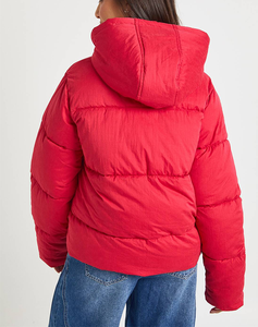 Winter Base Liner Warm Down Jacket <b>Women</b> Waterproof Eco Friendly Filled <b>Puffer</b> Jacket Korean <b>Hooded</b> Design Padded Down <b>Coat</b> - Product Image 3