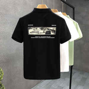 เสื้อยืดสำหรับเล่นกอล์ฟเนื้อแข็งพิมพ์ลายโลโก้100% โพลีเอสเตอร์สแปนเด็กซ์สำหรับผู้ชายและผู้หญิง - Product Image 2