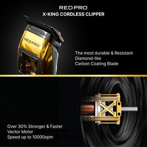 Tondeuse à cheveux sans fil pour homme avec moteur vectoriel puissant, lame en acier inoxydable revêtue de DLC, chargement USB-C, 6 guides de coupe, rechargeable - Product Image 2