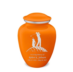 Burnt Orange Embrace Adult Personalized Golf Cremation <b>Urns</b> for Human Ashes <b>Large</b> Funeral <b>Urn</b> for Men and Women Custom SIze <b>Urns</b> - Product Image 1