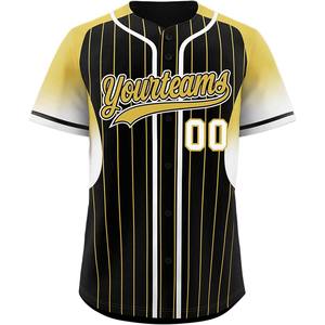 Maillot de baseball personnalisé chemise de softball boutonnée pour jeunes mailles brodées à séchage rapide logo de l'équipe matériel lettres en sergé Style USA - Product Image 5