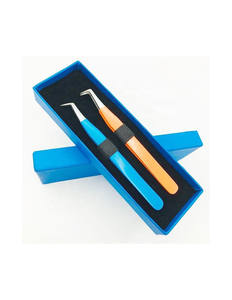 Juego de pinzas para pestañas al por mayor, las pinzas para pestañas más vendidas, acero inoxidable de alta calidad, Etiqueta Privada, buen precio - Product Image 2