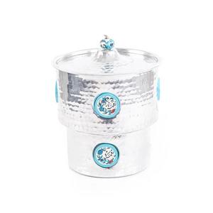 Olla caliente de cazuela de acero inoxidable de diseño martillado con acabado de espejo para mantener las comidas calientes y seguras - Product Image 1