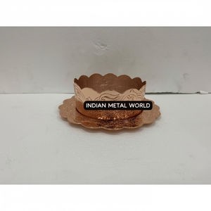 Bol à chocolat en argent artisanal avec motifs floraux, bol à chocolat en métal pour décoration de festival, bol à chocolat avec plateau en argent décoratif - Product Image 4