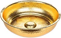 Heißer Verkäufer Traditionelle türkische Bad Hammam Bowl mit authentischen Motiven (440gr (15,50 oz) Made Gold