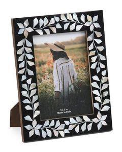 Cadre photo en nacre, luxe, fait main, souvenirs de mariage, décoration de la maison, présentoir de table, style classique et élégant, personnalisable - Product Image 2