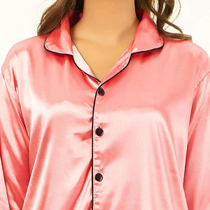 Conjunto de Pijama de Algodón con Logotipo Personalizado para Mujer, Camisón, Ropa de Dormir - Product Image 4