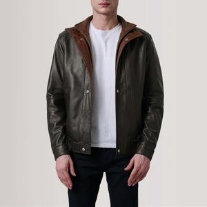 Chaqueta de bombardero de piel de vaca auténtica para hombre, ropa de abrigo de invierno resistente, proveedor mayorista para hombre - Product Image 1