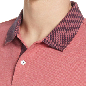 Mode moderne pour hommes 100% coton pour polo bloc de couleur unie avec fentes latérales courtes pour un ajustement confortable - Product Image 5