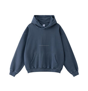 Sudadera con Capucha Extra Grande de Algodón Grueso con Estampado Vintage, Lavado Ácido, Personalizable con Logotipo, Estilo Casual - Product Image 4